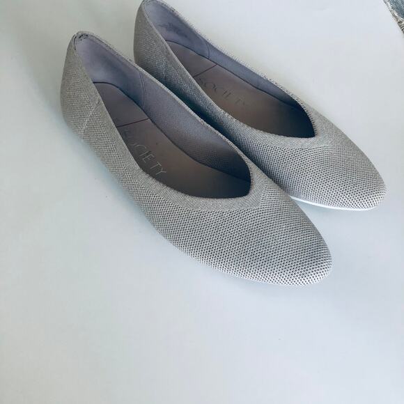 Sole Society 'Dianella' Women's 8.5 Glitter Slip On Pointed Toe Knit Flat - Picture 9 of 9